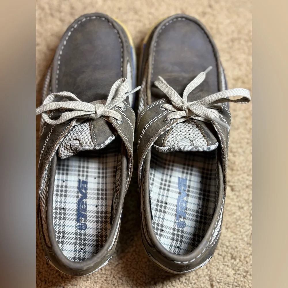 Teva Men's Gray and‎ Tan Boat Shoes